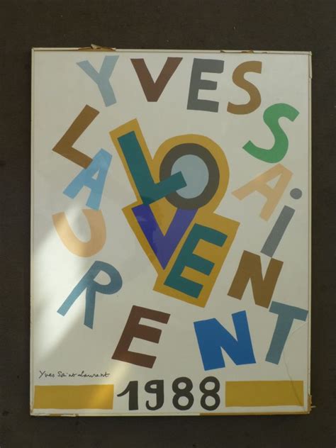 yves saint laurent 1988 poster|Yves Saint Laurent Love Poster, 1988 .